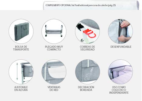 Cuna colecho Fold gris