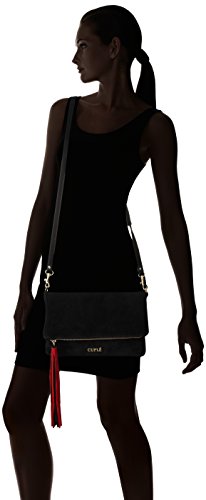 CUPLE 10492, Bolso Bandolera para Mujer, Negro (Black), 3x23x28 cm (W x H x L)