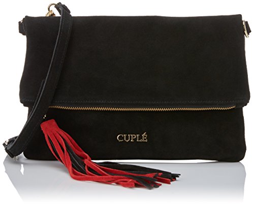 CUPLE 10492, Bolso Bandolera para Mujer, Negro (Black), 3x23x28 cm (W x H x L)