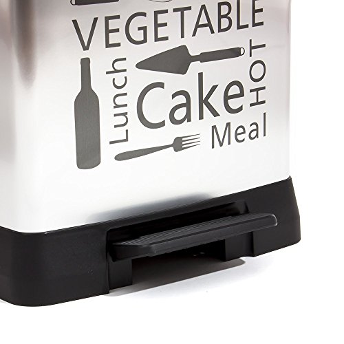 Curver Cubo decorado con pedal 50L, Iml Cozinha, 37x27x70 cm, 204155