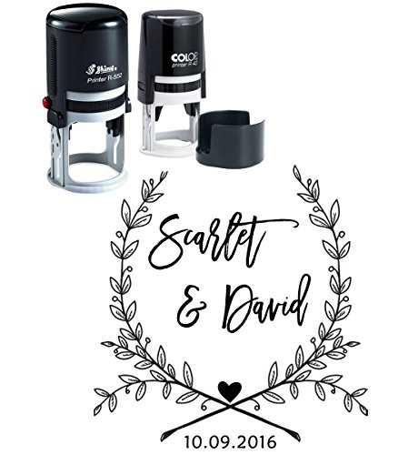 Custom Autoentintaje Guardar los sellos de fecha personalizada regalo Invitación boda del sello de Ronda