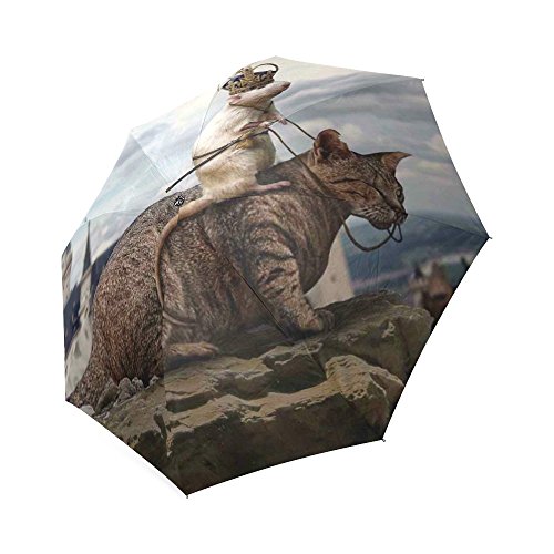 Customized unique hoy que caza dragones plegable lluvia paraguas/sombrilla/paraguas de sol