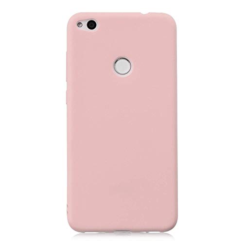 cuzz Funda para Huawei P8 Lite (2017)+{Protector de Pantalla de Vidrio Templado} Carcasa Silicona Suave Gel Rasguño y Resistente Teléfono Móvil Cover-Rosa Claro