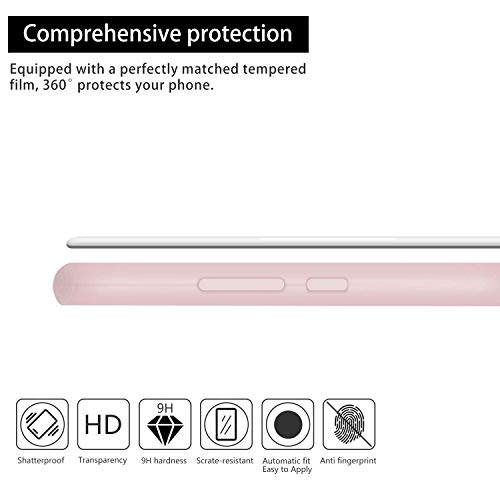 cuzz Funda para Huawei P8 Lite (2017)+{Protector de Pantalla de Vidrio Templado} Carcasa Silicona Suave Gel Rasguño y Resistente Teléfono Móvil Cover-Rosa Claro