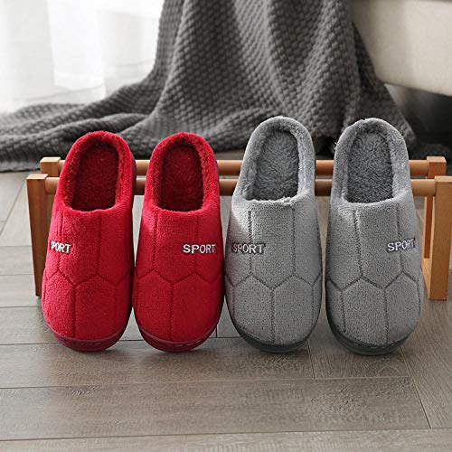Cxypeng Zapatillas casa para Unisexo,Zapatillas de Felpa de Interior posparto con tacón de Bolsa, Lindos Zapatos de algodón de Suela Gruesa-Piel Red_37-38,Peluche Zapatos Memory Foam