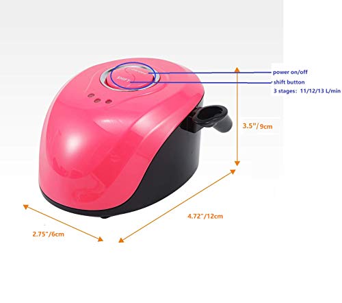 CYBERNOVA Mini conjunto de compresor de aerógrafo Kit de aerógrafo de pistola de pulverización de doble acción para maquillaje, decoración de pasteles, manualidades, pintura de uñas, arte (rojo)