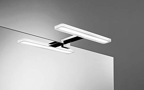 Cywer llevó la luz del espejo | Aufbauleuechte | Clip de luz | Luz de baño | Luz de maquillaje | Mueble de baño con luz blanco cálido | 30cm | IP44 | 8w | 800lm | 230V