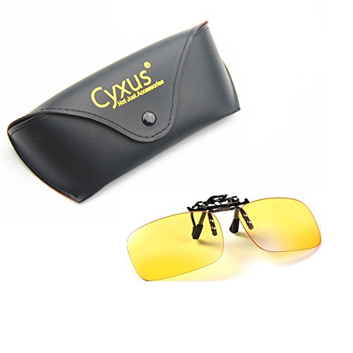 Cyxus Filtro de luz Azul (Clip on) Gafas de la computadora, Bloqueo UV Fatiga de Ojos Anti, para Ordenador/teléfono Celular/PC Juego/TV (Tamaño estándar)