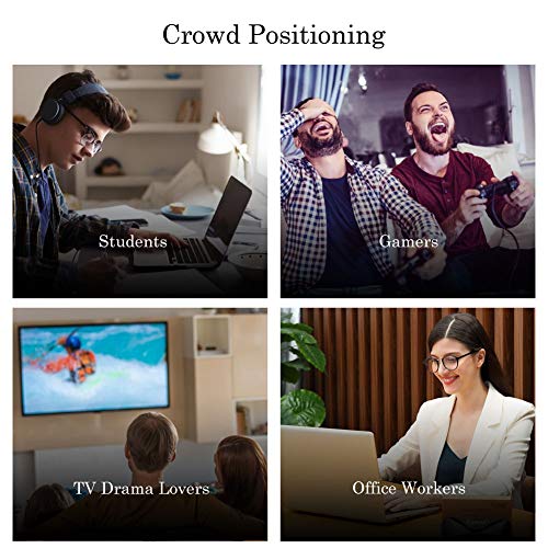 Cyxus filtro de luz azul moda retro redondo marco [mejor dormir] unisexo adulto gafas de computadora, bloqueo uv anti fatiga de ojos lentes transparentes negro marco