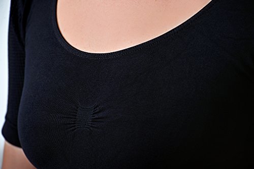 CzSalus - Chaleco térmico para mujer anticelulitis en Emana bioFIR Yarn - Negro Talla L