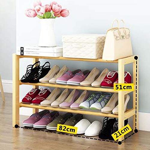 CZWYF Zapatero de Madera Maciza de 3 Niveles Banco Organizador de Zapatos Estante de Almacenamiento Ideas for Entrada Pasillo Baño Sala de Estar (Size : L)