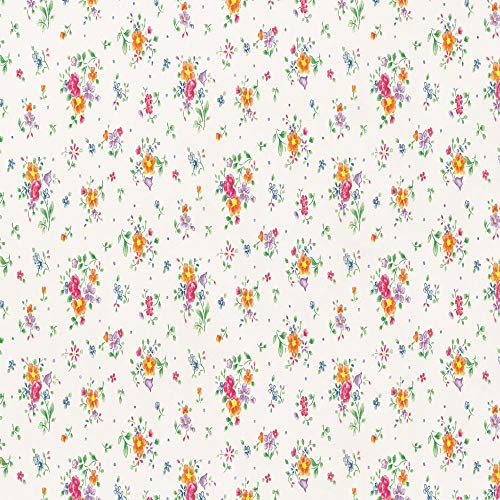 d-c-fix 346-0193 - Papel Decorativo Autoadhesivo, Blanco (Spring Flowers/Sunflor), 0.45x2 mt