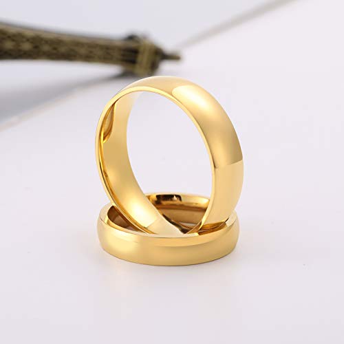 Daesar Anillos de Pareja Acero Inoxidable Anillos Oro Compromiso Pareja Anillos Pareja Boda Anillos Compromiso Pareja Talla Mujer 17 Hombre 17