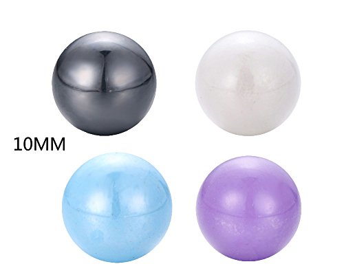 Daesar Chapado en Oro Mujer Collar Difusor de Aceite Esencial de Perfume Collar Plata Mujer Colgante Chica Bailando Blanco CZ Collar de Mujer Embarazada Bola Rosa