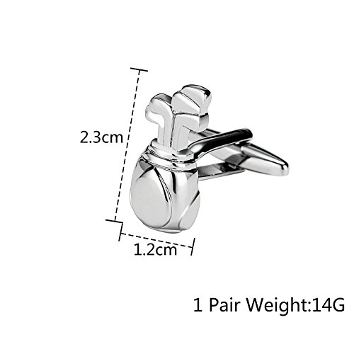 Daesar Joyería Gemelos de Hombre Gemelos Acero Inoxidable Gemelos Camisa Gemelos Club de Golf Gemelos Plata Gemelos para Hombre