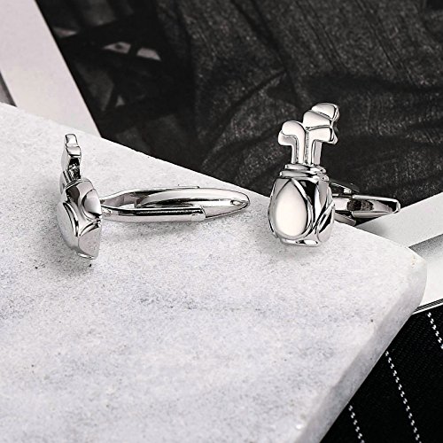 Daesar Joyería Gemelos de Hombre Gemelos Acero Inoxidable Gemelos Camisa Gemelos Club de Golf Gemelos Plata Gemelos para Hombre