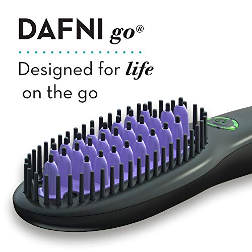 DAFNI Go – Cepillo alisador de cabello portátil – Peina su cabello hasta 10 veces más rápido que una plancha flar