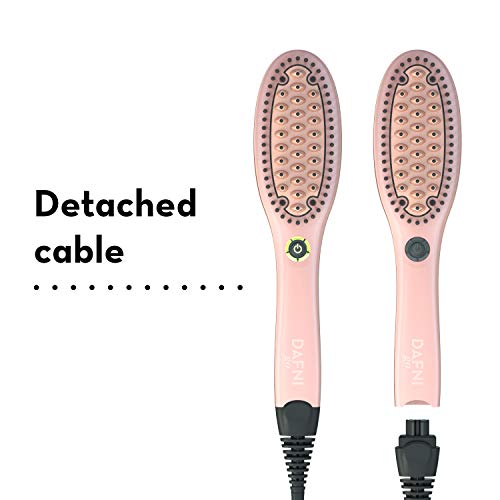 DAFNI Rose Go – Cepillo alisador de cabello portátil – Peina su cabello hasta 10 veces más rápido que una plancha flar [EU Plug]