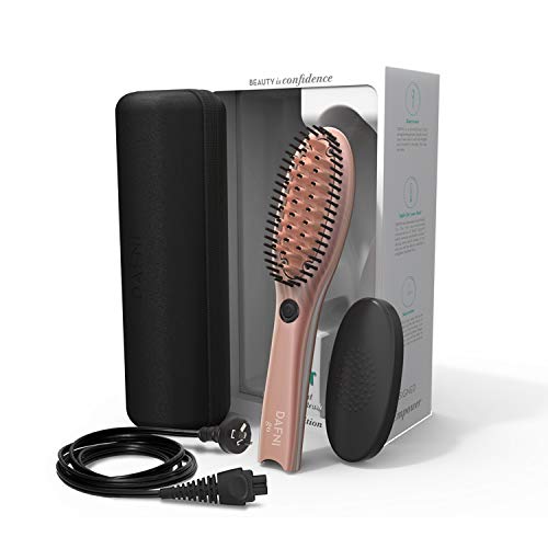 DAFNI Rose Go – Cepillo alisador de cabello portátil – Peina su cabello hasta 10 veces más rápido que una plancha flar [EU Plug]