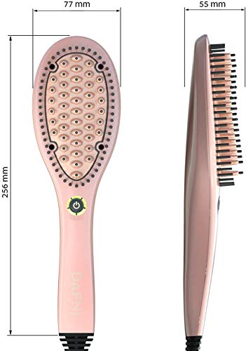 DAFNI Rose Gold Classic – Cepillo alisador de pelo portátil – Cepilla el pelo hasta 10 veces más rápido que una plancha flar [EU Plug]