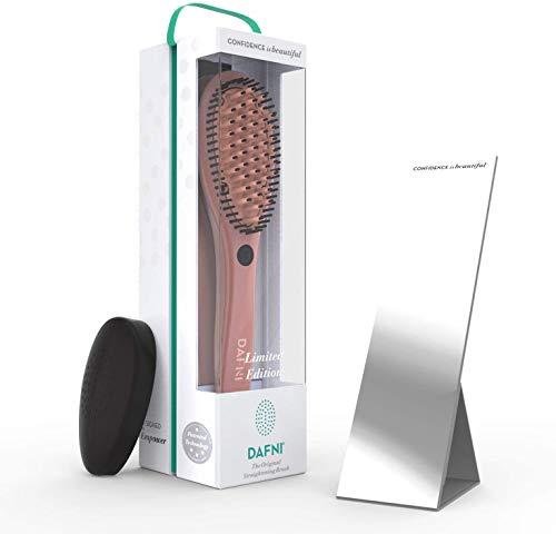 DAFNI Rose Gold Classic – Cepillo alisador de pelo portátil – Cepilla el pelo hasta 10 veces más rápido que una plancha flar [EU Plug]