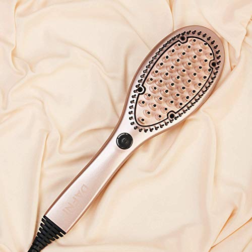 DAFNI Rose Gold Classic – Cepillo alisador de pelo portátil – Cepilla el pelo hasta 10 veces más rápido que una plancha flar [EU Plug]