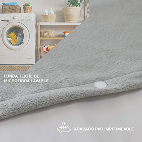 Daga E2P Flexy Heat - Almohadilla eléctrica, 45 x 35 cm, 110 W, 3 temperaturas, funda textil lavable