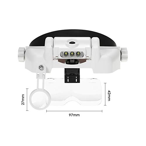 DAMAI Lupa con LED Luces Lupas de Gran Aumento para Modelismo,Reparaciones,Coser,Soldadura,Eliminar Piojos,Pegar Piezas Pequeñas,Joyería y Relojería Lentes Intercambiables