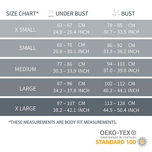 DANISH ENDURANCE Sujetador Mujer en Coton organico (Gris, X-Large)