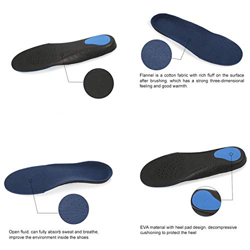 Darren May plantillas ortopédicas estables para fascitis plantar, soporte de arco, almohadillas de gel para pies planos M (41-42)/