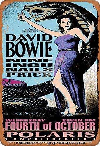 David Bowie Nine Inch Nails Prick Fourth Of October Polaris Cartel de chapa retro Pintura de hierro vintage Placa de aluminio no oxidado Cartel Arte de metal para café