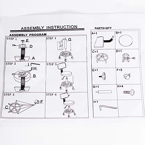 Dawoo Silla Giratoria De Taburete De Masaje De Salón Giratorio, Taburete De Trabajo Con Cajón Ajustable, Con Rodillo Para Masaje, Salón De Spa, Peluquería, Manicura, Tratamiento De Tatuajes, Oficina.