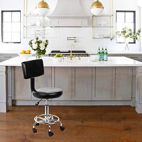 Dawoo Silla Giratoria De Taburete De Masaje De Salón Giratorio, Taburete De Trabajo Con Cajón Ajustable, Con Rodillo Para Masaje, Salón De Spa, Peluquería, Manicura, Tratamiento De Tatuajes, Oficina.