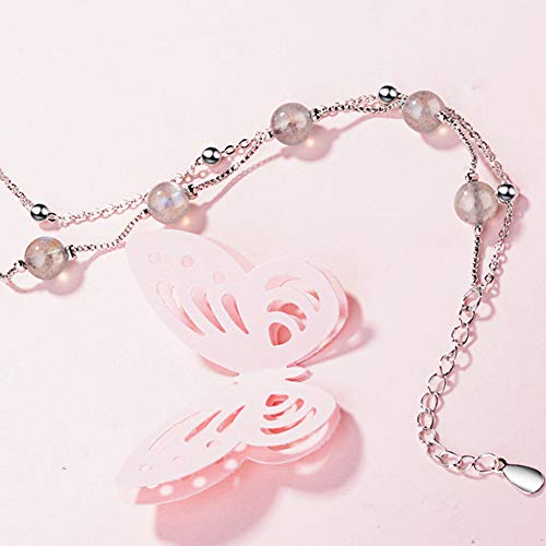 DC CLOUD Pulsera Mujer Pulseras Plata Mujer Pulsera Mujer Plata Amigo Infinito del Día La Madre Piedra Luna Ajustable Amor Cadena Romántica Encanto Suerte Fortuna Pulsera