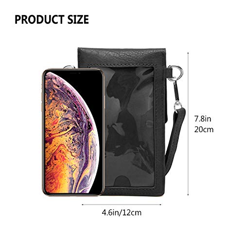 DCCN Bolso Bandolera móvil, Bolso pequeño Bandolera para Damas Mujeres Negro