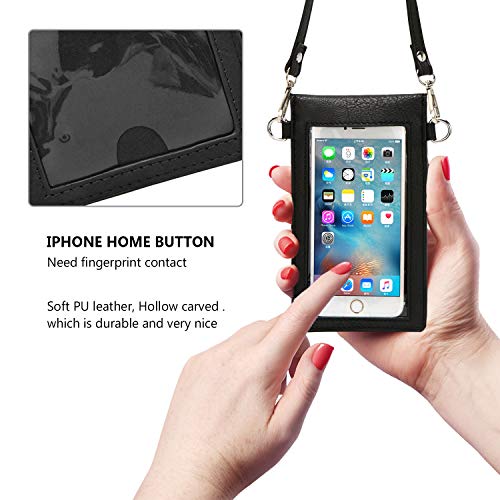 DCCN Bolso Bandolera móvil, Bolso pequeño Bandolera para Damas Mujeres Negro