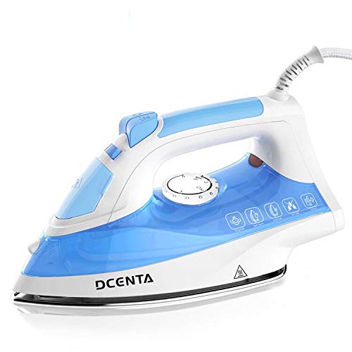 Dcenta Plancha de Vapor 2400W, Plancha Ropa Vapor, Control de Vapor y Temperatura Variable, Sistema Anti Calc y Función de Auto Apagado, Suela de Acero Inoxidable