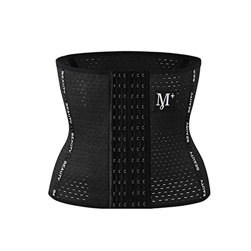 DDHZTA Recortador de Cintura para Mujer Polímero Sudor Entrenador de Cintura Cinturón de compresión Faja de Cintura Adelgazante, Esculpir el Cuerpo de Las señoras, Quema de Grasa, Transpirable,Negro