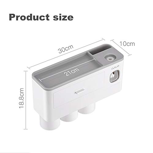 DDYX2020 Cepillo de Dientes y Dosificador Automático de Pasta de Dientes, Organizador de Cepillo de Dientes para Ahorrar Espacio en la Pared con Cubierta a Prueba de Polvo…