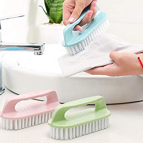 Deanyi Multifuncional friega el Cepillo Suave Durable de plástico Cepillo de Limpieza para Lavar la Ropa Zapatos Las tareas del hogar Color al Azar