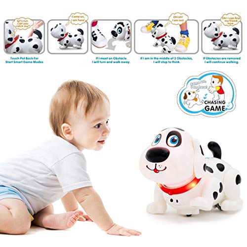deAO Mascota Interactiva para Practicar Inglés Actividad Infantil de Aprendizaje con Perrito Robot Inteligente Juguete Electrónico Multifuncional