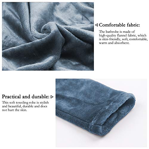 DEBAIJIA Bebé Albornoz 0-14T Infantil Baño Bata de Casa Recién Nacido Noche Ropa de Dormir Niños Pijama Niña Niño Unisexo（Azul Marino-66）