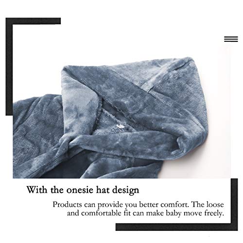 DEBAIJIA Bebé Albornoz 0-14T Infantil Baño Bata de Casa Recién Nacido Noche Ropa de Dormir Niños Pijama Niña Niño Unisexo（Azul Marino-66）