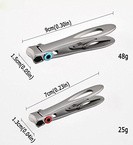 DEBAIJIA Cortaúñas Nuevo Diseño Acero Inoxidable Novedoso Agudo Robusto Cortadora de Uña Para Hombres y Mujeres Mejor Cuidado Uña para Manicura, Pedicura Hogar y Viajes(Modelo A)