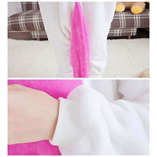 DEBAIJIA Pijama Animal Unicornio para Niños Niñas Disfrace Cosplay Franela Traje del Anime Invierno Calentito Pyjamas Navidad Onsie Rose-105