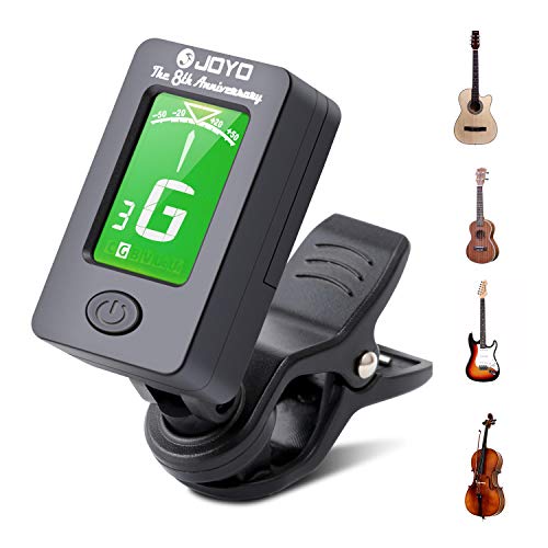 Debonice Afinador de Guitarra,Afinador Digital Española con Clip,Sintonizador 360°Rotación LCD Para Guitarra Bajo Violín Ukulele,Incluidas Otros Instrumentos de Cuerda,con Pilas,Apagado Automático