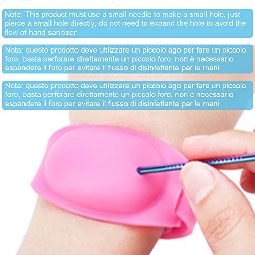 Deciniee Pulsera Desinfectante de Manos, Pulsera para Niños Adultos,Dispensador de Jabón de Manos,Reloj de Silicona Portátil,Pulsera Dispensadora de Líquido de 13 Ml para Viajes Al Aire Libre Rosado