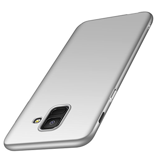 deconext Funda Samsung A6(2018), Carcasa Ultra Slim Anti-Rasguño y Resistente Huellas Dactilares Protectora Caso de Duro Cover Case para Samsung Galaxy A6(2018) 5,6”Plata Lisa