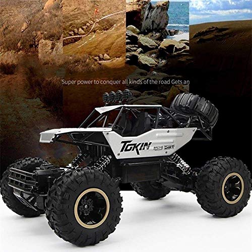 Decoración de escritorio remoto de aleación de juguete de control de luz 4WD Off-road Escalada vehículo eléctrico del coche LED del coche del niño del Racing Modelo de Navidad regalo de cumpleaños de