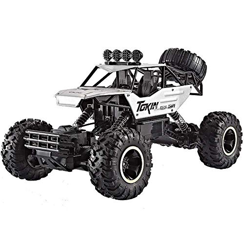 Decoración de escritorio remoto de aleación de juguete de control de luz 4WD Off-road Escalada vehículo eléctrico del coche LED del coche del niño del Racing Modelo de Navidad regalo de cumpleaños de